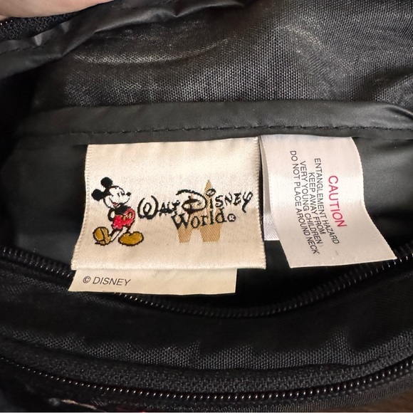 Vintage Disney world black two pocket zippered fanny pack - Picture 5 of 6